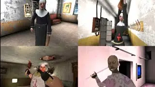 Jumpscare Battle #11 - The Nun 👹VS Evil Nun👹 VS Mr Meat 👹 VS The Twins Barbie 👹