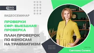 ВЫЕЗДНАЯ ПРОВЕРКА СФР. ПЛАН ПРОВЕРОК ПО ВЗНОСАМ НА ТРАВМАТИЗМ