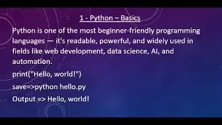 Python basics for beginners