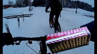 Покатушки зимой на Электра байке и тест аккумулятора
