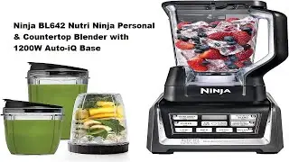 Ninja BL642 Nutri Ninja Personal & Countertop Blender with 1200W Auto-iQ Base, 72 oz. Pitcher