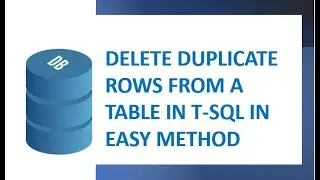 How to delete duplicate data in SQL(T-sql)/ SQL Query to remove duplicate records