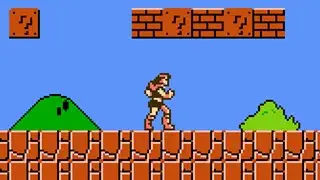 Super Mario Bros. Crossover - Castlevania as Trevor Belmont (PC) - Gameplay