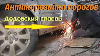 Anti-corrosion treatment of car sills from the inside