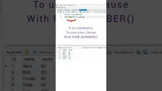 row number function in SQL using MySQL database #shorts #sql #mysql #coding #database