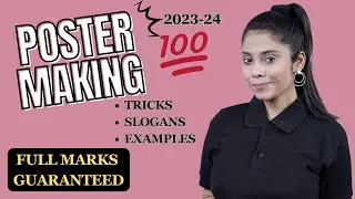 Poster Writing class 11/12 | Poster Writing in English | Format | Tricks & Slogans | 2023-24