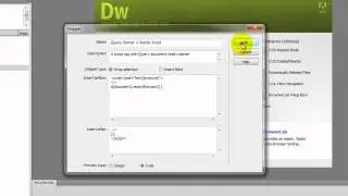 How to: Create snippet in Dreamweaver CS5