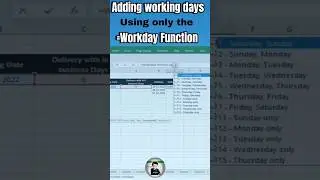 Adding working days in Excel 