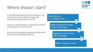Intelligent Advisor - Temporal Reasoning in More Detail (Module 23)