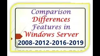 Difference Between Windows Server 2008 ,2012 , 2019 R2