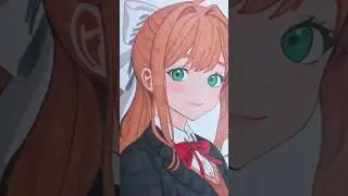Dibujando a Monika #anime #shorts #drawdrawing #drawingtutorials #drawingtechniques #animedrawing