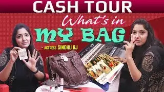What's In my Bag With CHEKKA CHIVANTHA VAANAM Actress Sindhu RJ / CASH TOUR / Office Tour