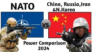 NATO vs Russia China Iran and North Korea military power 2024 | NATO vs Russia military power 2024