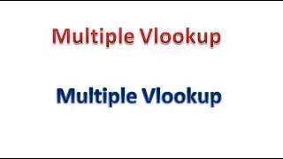 Multiple VLOOKUP function in Excel