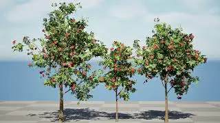Flowering Gum Tree 3D animation with unreal engine