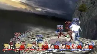 Super Smash Bros Wii U Team Cloud VS Team Bayonetta