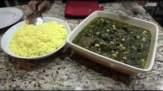 Mamas Spinach and Garbanzo Beans Arabic Specialty Dish!