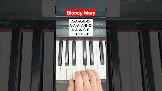 Bloody Mary - Lady Gaga (piano tutorial) #wednesdayaddams