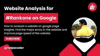 Website Analysis for #rankone on Google | Google Page Insights Short Overview