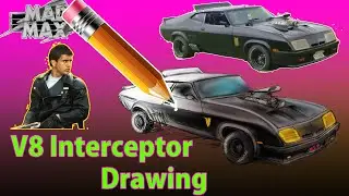 The V8 Interceptor Mad Max Car | Drawing + Painting