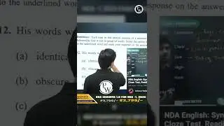 Danish Sir Supremacy!!🔥🔥 | NDA English Preparation | UPSC NDA-2, 2024 #Shorts #PW #DW