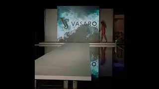 Model Aldara Guisasola at Miami Swim Week 2023 wearing Vasaro's Gold Angie Bikini