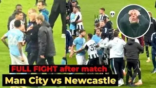 Pep Guardiola vs Cameraman and FULL FIGHT between Man City and Newcastle players