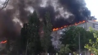 В Новой Каховке горит дом ч1