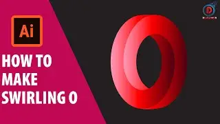 DESIGN ENGLISH LETTER O USING ADOBE ILLUSTRATOR | TUTORIAL #graphics #designing #illustrator #swirl