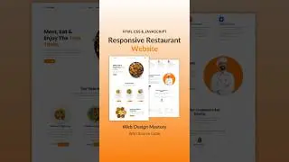 Restaurant Landing Page Using HTML CSS & JavaScript  