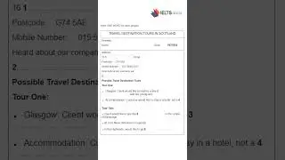 IELTS Listening - Travel Destination - Short