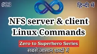 NFS Server and Client in Linux FULL DEMO in Hindi | Linux Tutorial for Beginner | #linuxinhindi