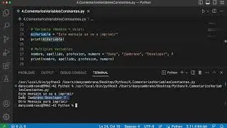 1.4. Python | Comentarios Variables Constantes    