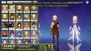 Cybercore Private Hack/Cheat for Genshin Impact Function Demonstration  原神内部辅助 功能演示