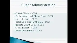 SAP Basis Client Administration - Part 1