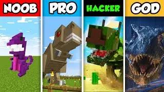 Minecraft NOOB vs. PRO vs. HACKER vs GOD: DINOSAUR SURVIVAL CHALLENGE in Minecraft! (Animation)