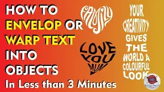 Quick add Text Wrap Effect on Love Shape  - CorelDRAW Tutorials