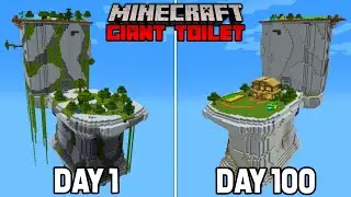 I Survived 100 Days On a Minecraft GIANT TOILET (Here's what happened)
