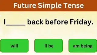 Simple Future Tense English Grammar Quiz 1 | Future Tense Test for all