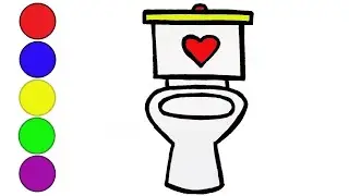 How to Draw toilet | Как нарисовать унитаз | Сурет салу дәретхана