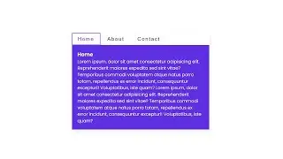 Create Simple Tabs using html css and javascript