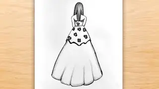 Girl Drawing Easy Step by Step / How to Draw a Girl / Girl Backside Drawing / Pencil Sketch Drawing