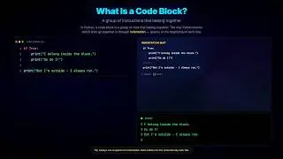 What is Python Code Blocks? A Complete Beginner's Guide with Animation and Note