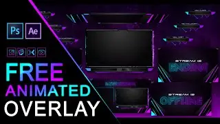 Twitch Animated Stream overlay | Animated overlay PS/AE Tutorial by KD