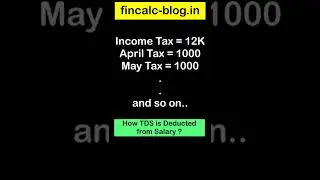 How TDS is Deducted from Salary? 