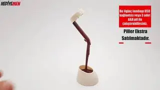 Dökülen Kahve Görünümlü Masa Lambası