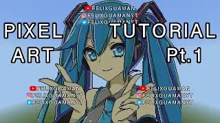 Minecraft Pixel Art Tutorial - Hatsune Miku Part 1