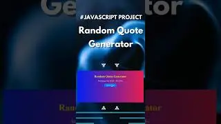 Create Random Quote Generator#javascript #html #shortsvideo #youtubeshorts #trending #trendingshorts