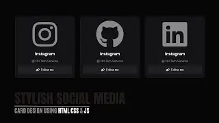 🔷 Social Media Card using HTML, CSS & JavaScript | Free Source Code