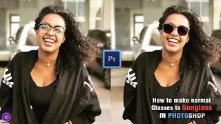 How to make normal glasses to sunglasses in photoshop